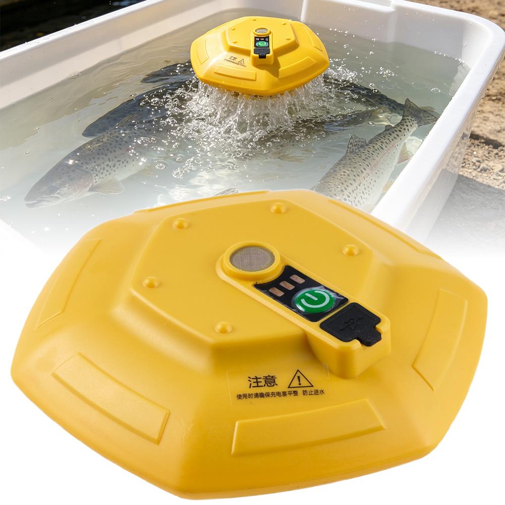 Aquarium Fish Fishing - Bezprzewodowa, ładowalna pompa tlenu do akwarium,
