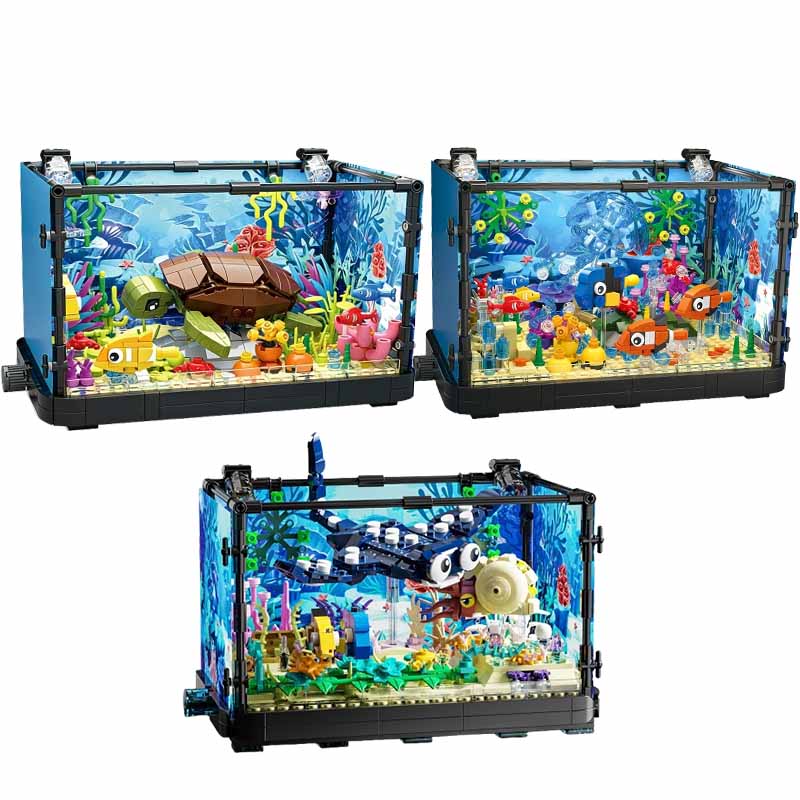 Aquarium Fish Saltwater - Zestaw klocków do budowy akwarium ze