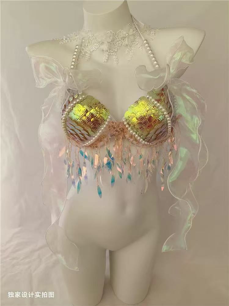 Aquarium Fish Beautiful - Super Piękne Bikini Syreny, Błyszczący Biustonosz