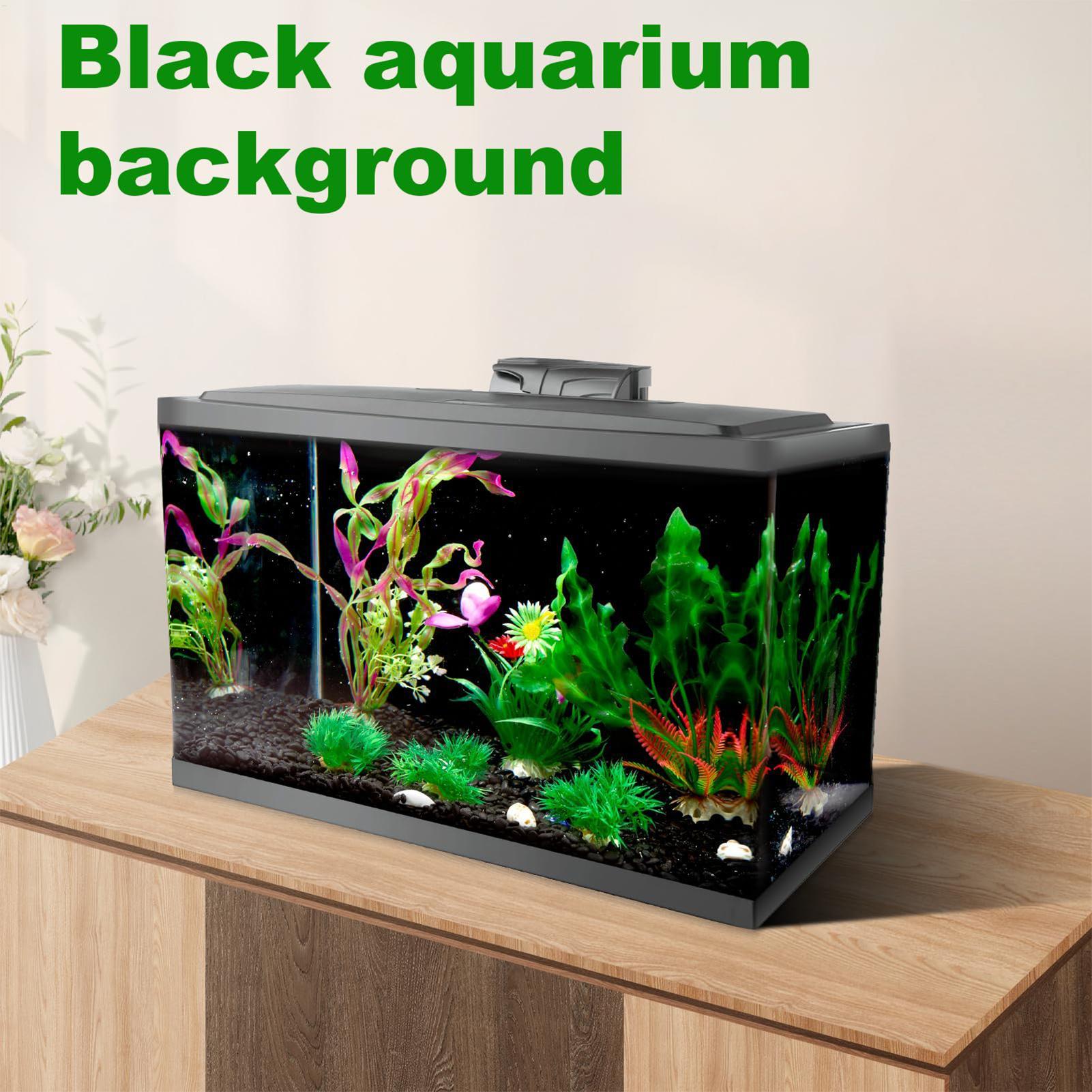Aquarium Fish Beautiful - Tło do akwarium, naklejane, czarne, plakat