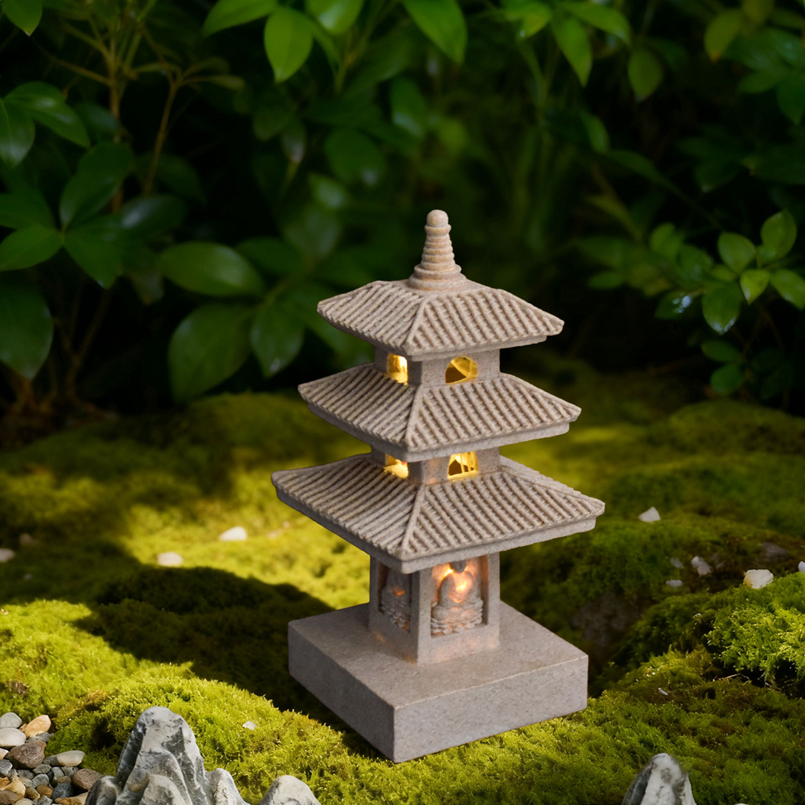 Solarna Pagoda Lampion Ogrodow – Aquarium Decoration Rock recenzja i cena